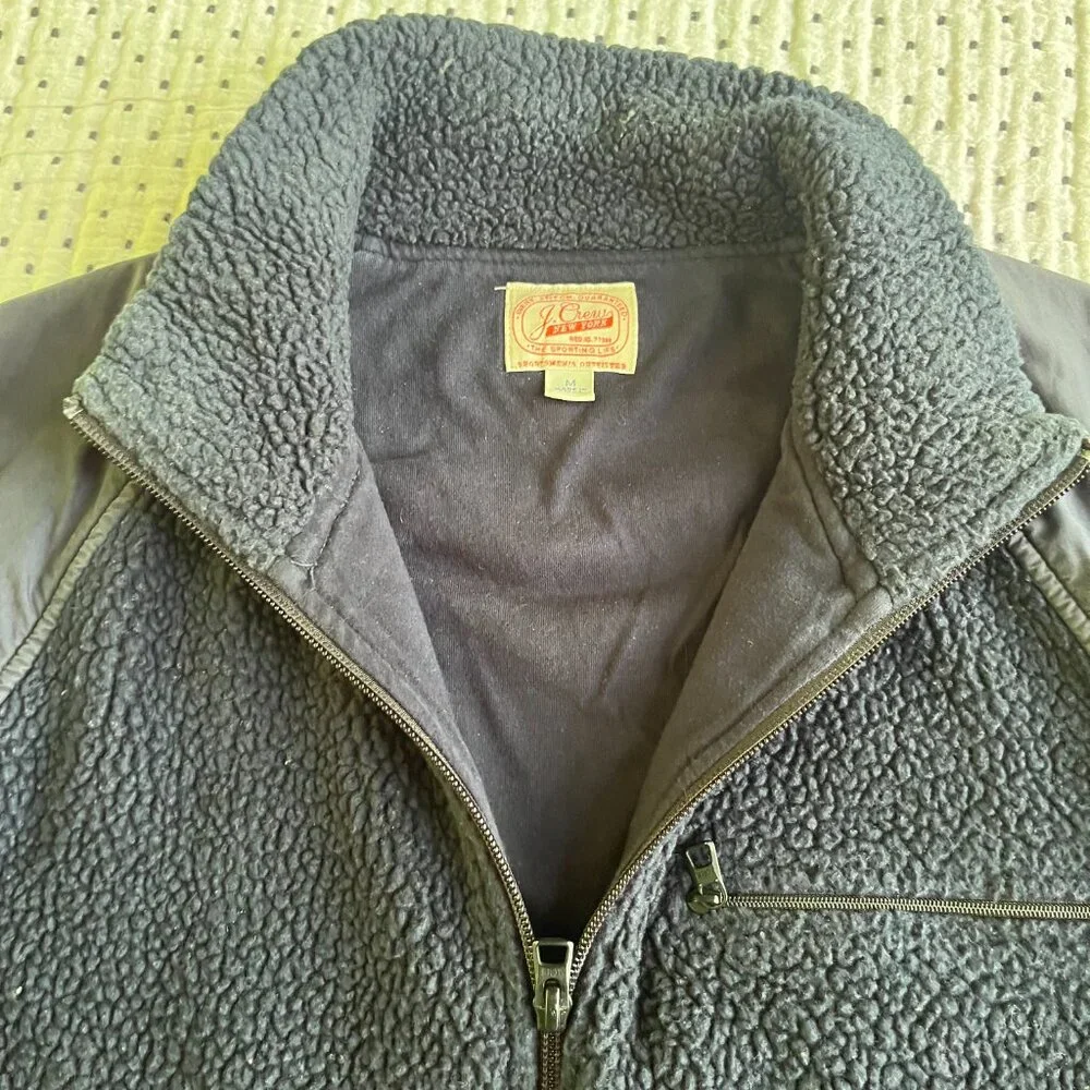 J.Crew Zip-Up Fleece – Men’s Medium (Navy Blue) - Picture 2 of 4